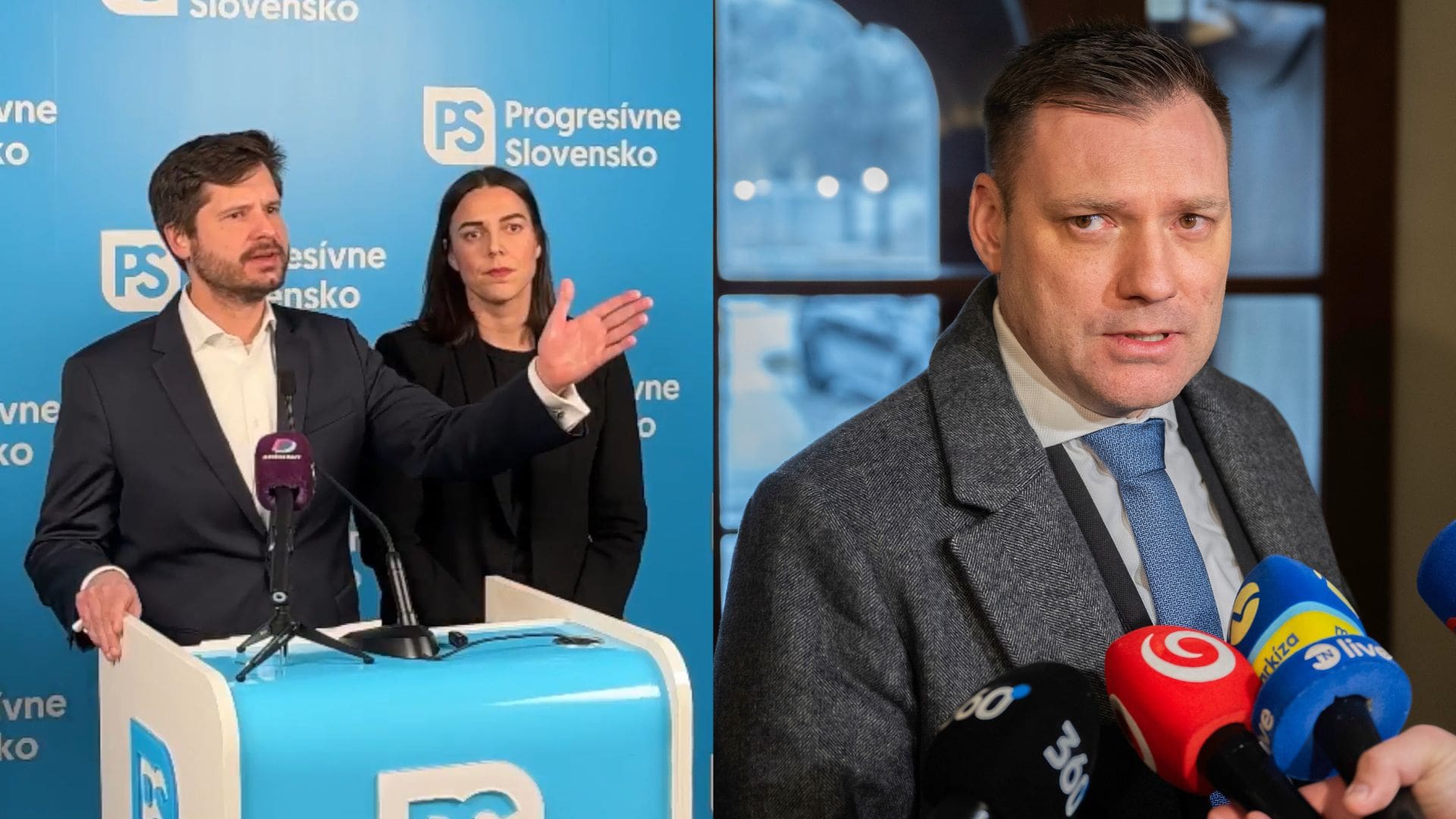 Na snímke Michal Kiča (Demokrati), Tamara Stohlová (PS) a Tomáš Taraba (minister životného prostredia, nominant SNS)