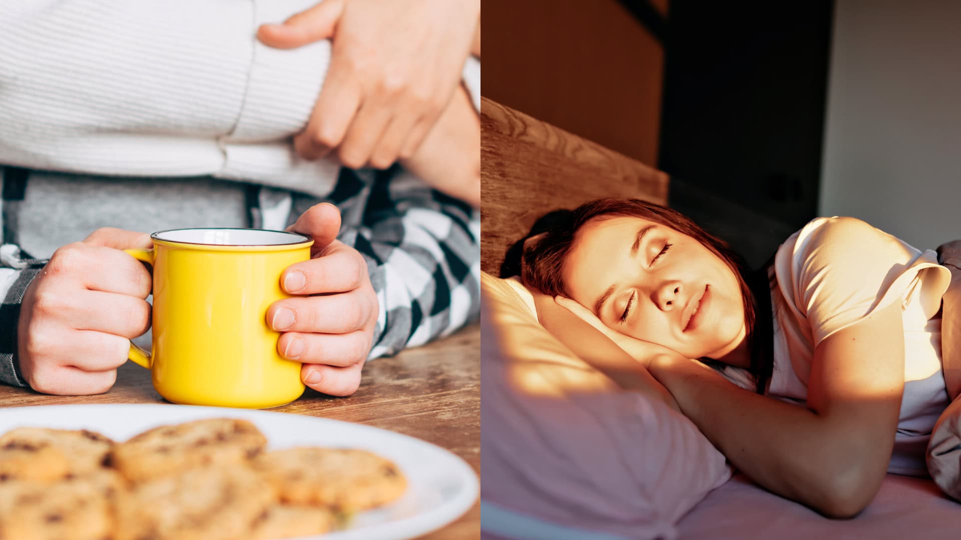 spánok, káva, žena