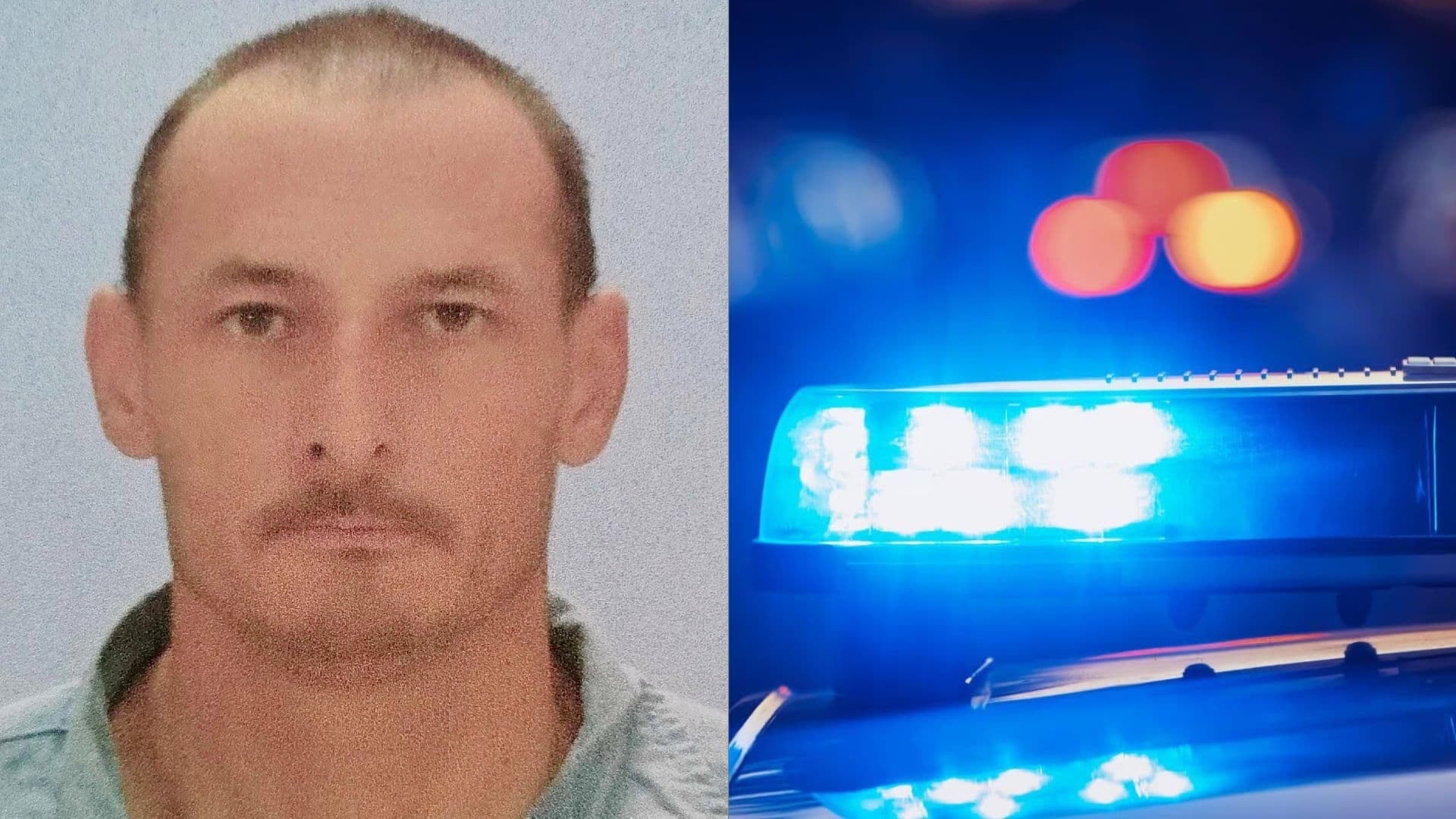 útek väzňa, policajné majáky