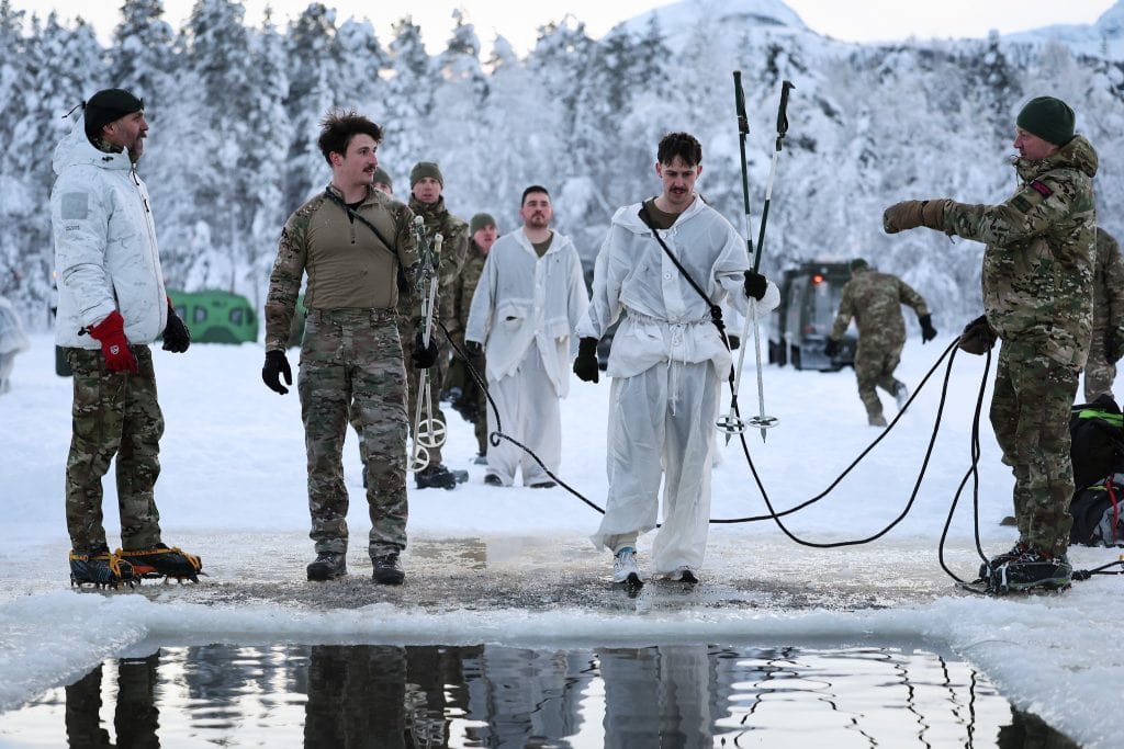 Britský vojaci v Nórsku