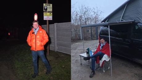 Na snímke Alojz Hlina pred vilou Malanta