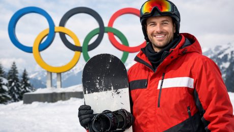 snowboardista na olympiáde