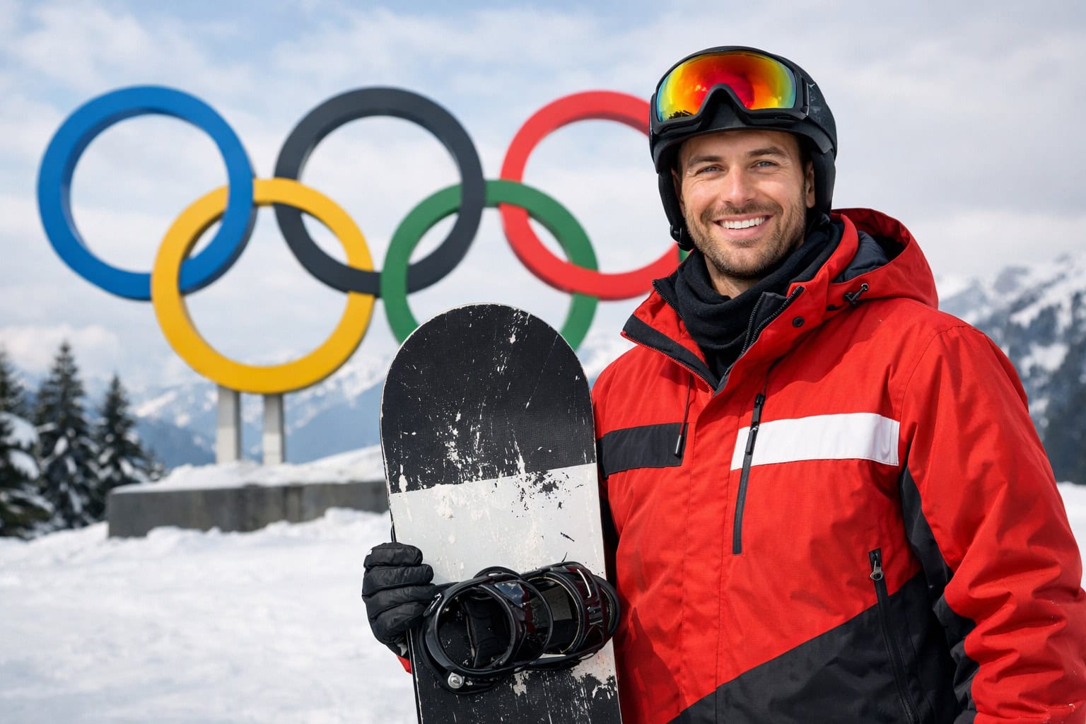 snowboardista na olympiáde