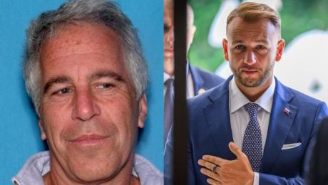 na snimke je sns, epstein a matus sutaj estok