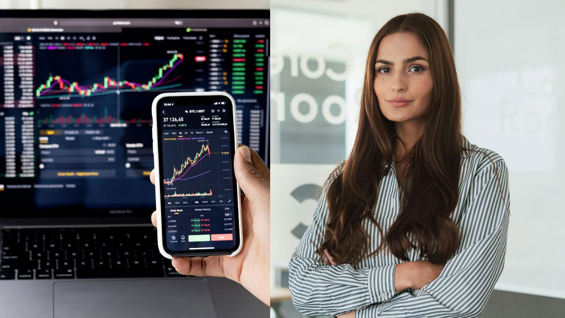 na snimke je investorka, investovanie