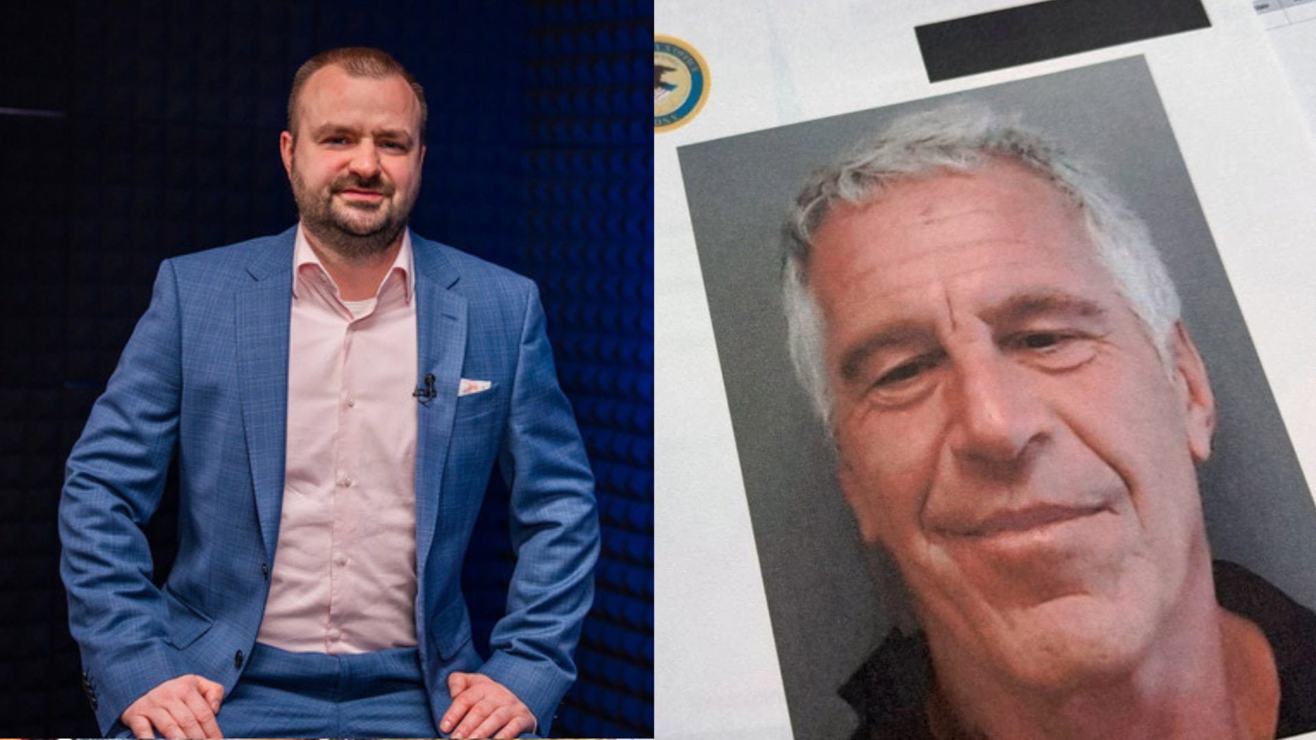 na snímke je epstein, kríž