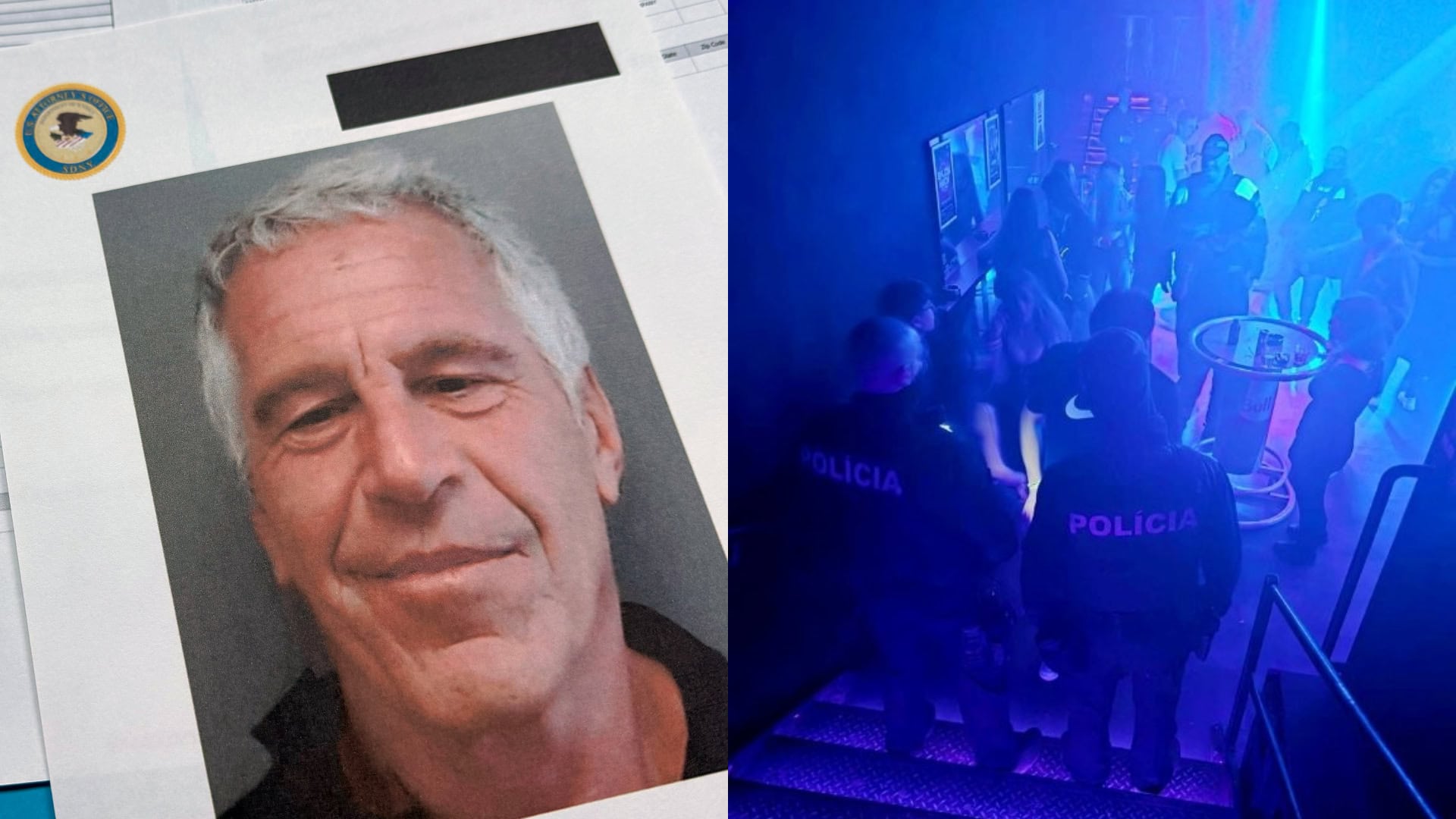 Na snímke Epstein a razia zo Žilinského klubu.