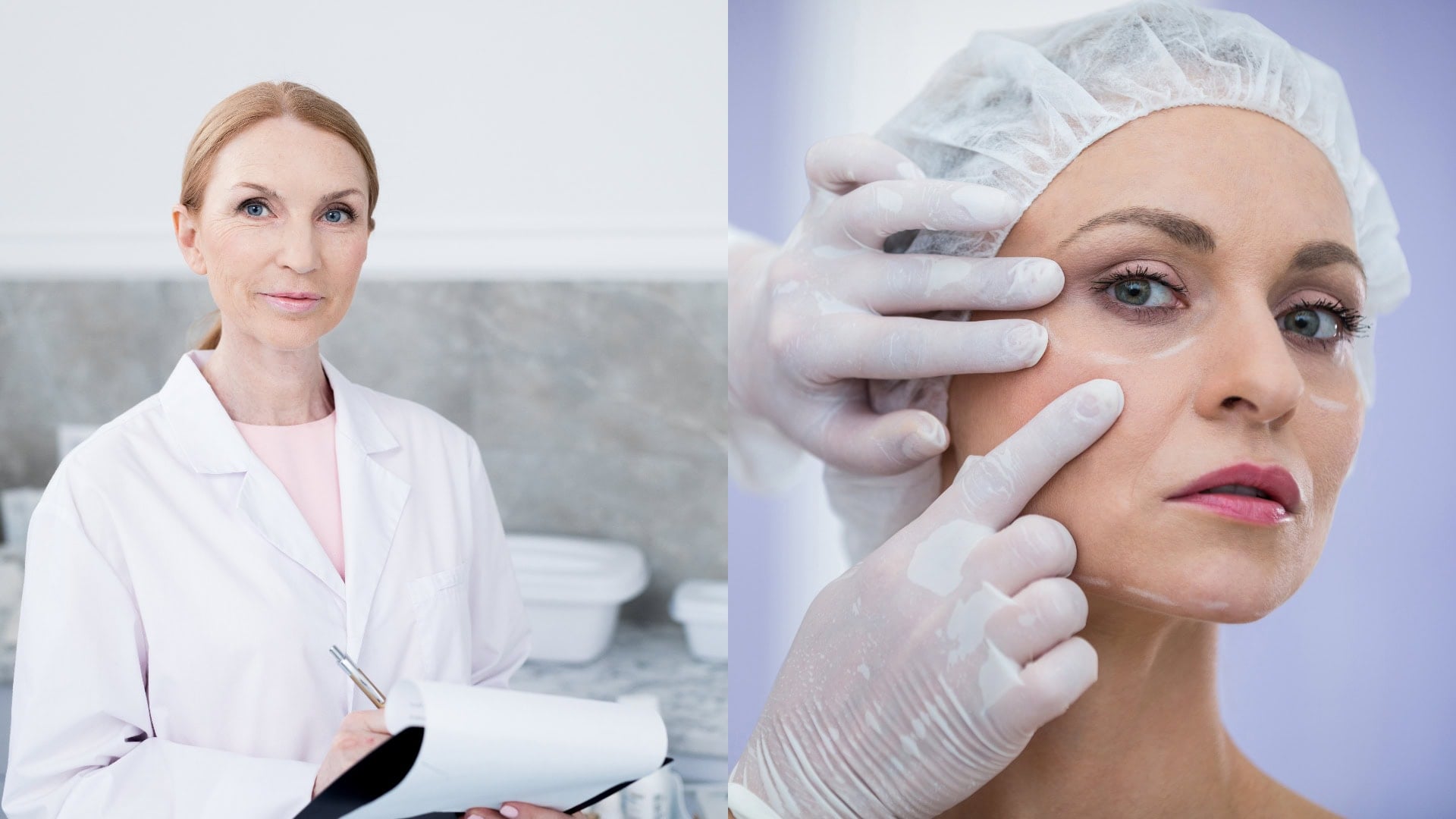 Na snímke odborníčka a estetický zákrok.