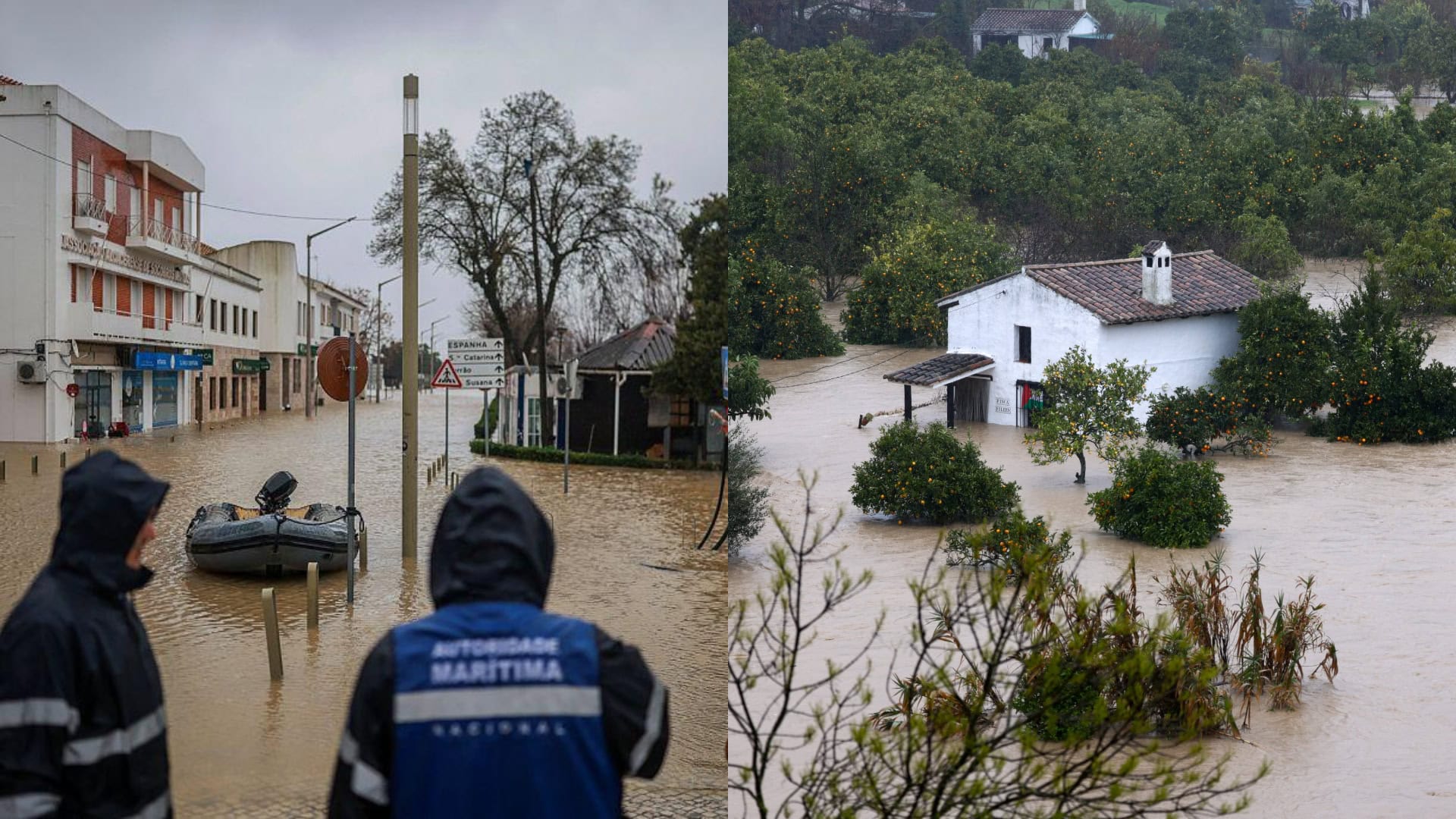 Storm Leonardo Hits Portugal Spain.