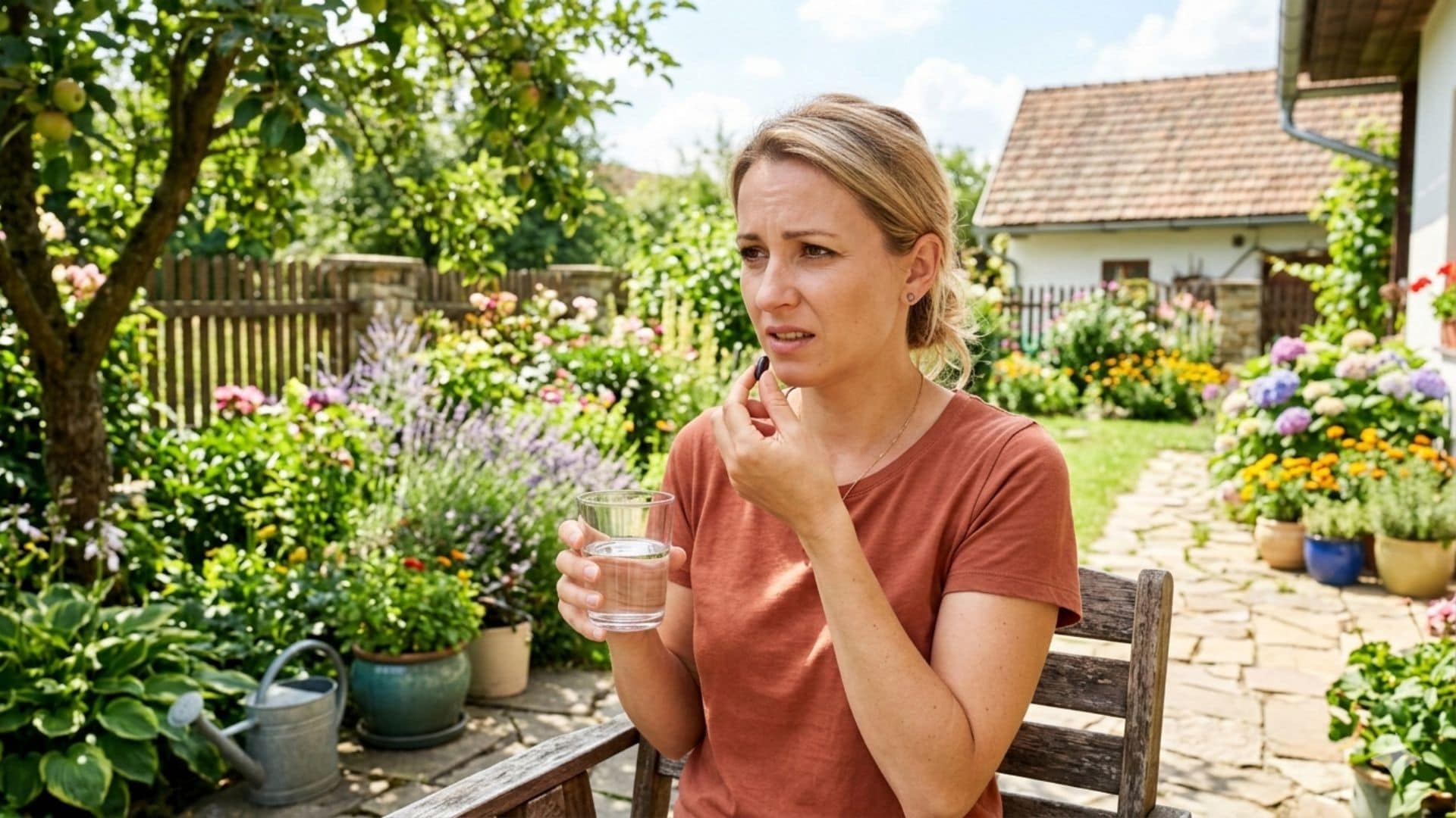 žena berie vitamín D