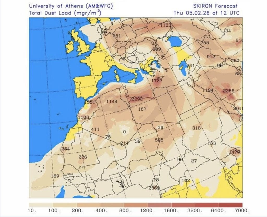 počasie, saharský prach
