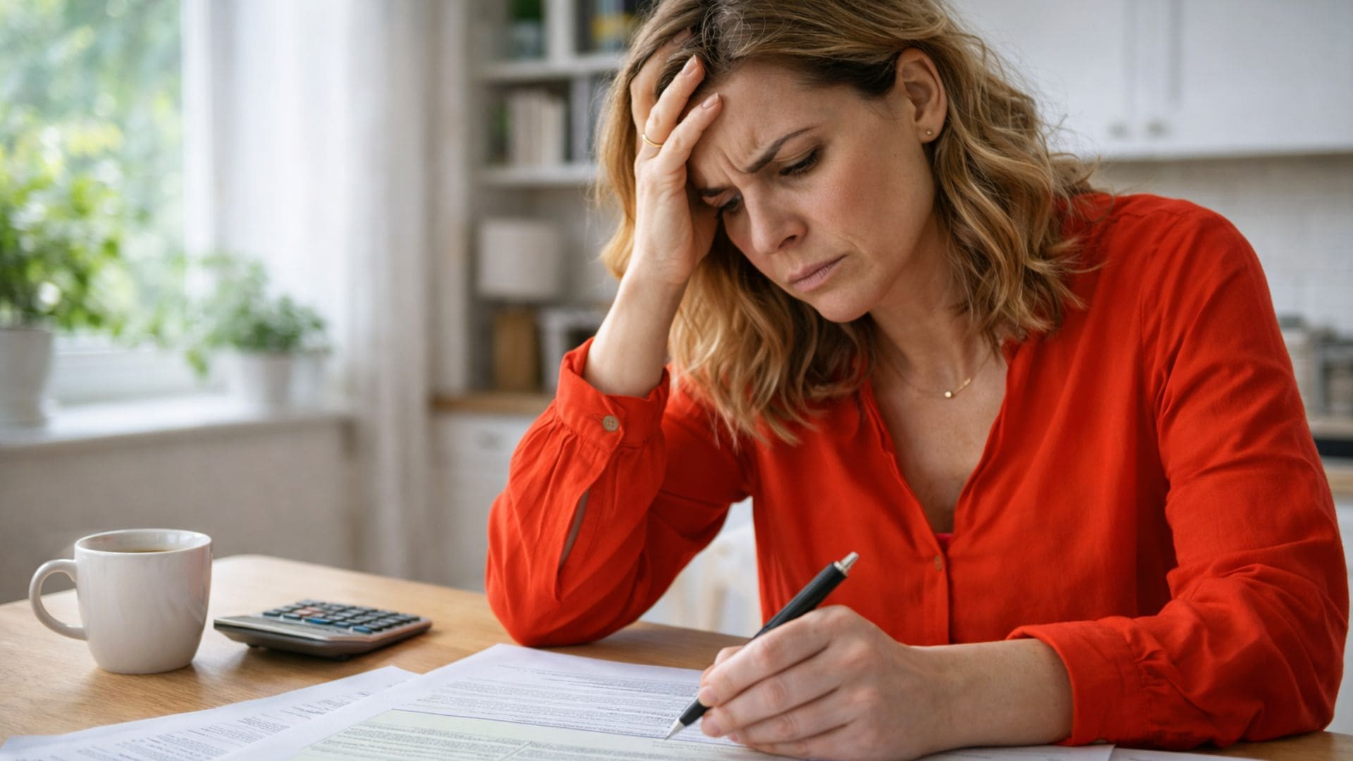 žena vypĺňa daňové priznanie