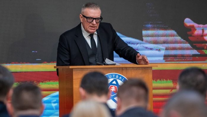 Na snímke prezident SFZ Ján Kováčik.