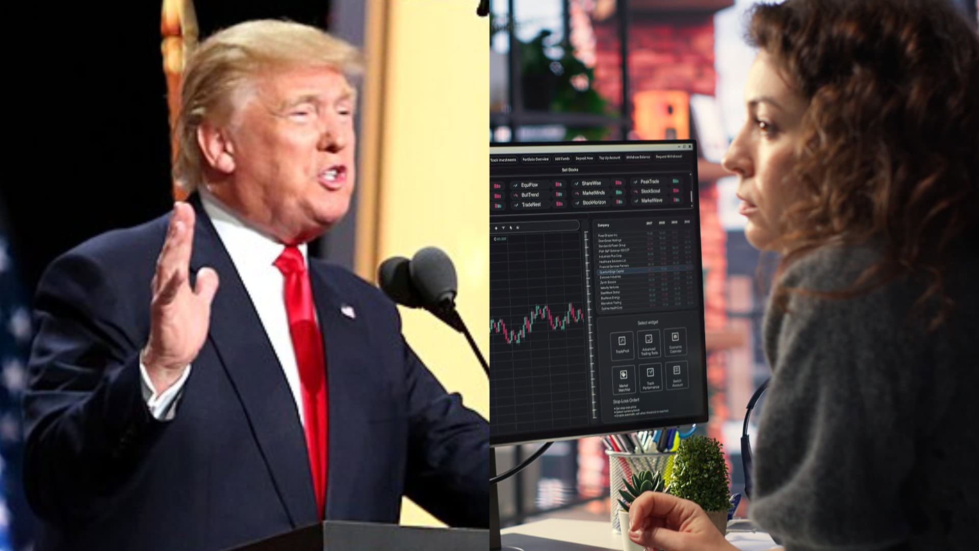 Akcie pod Trumpom trpia