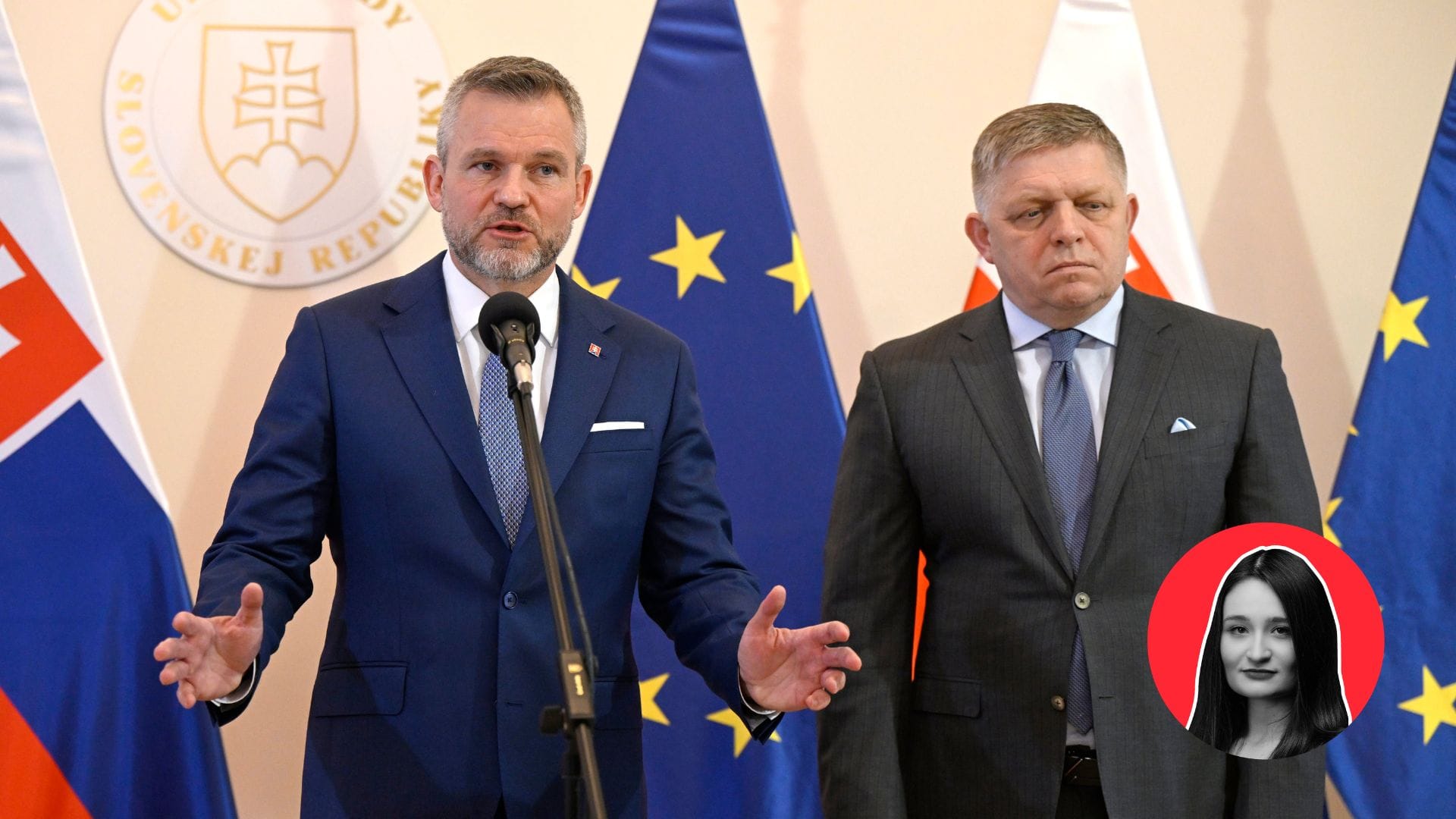 Na snímke Peter Pellegrini a Robert Fico