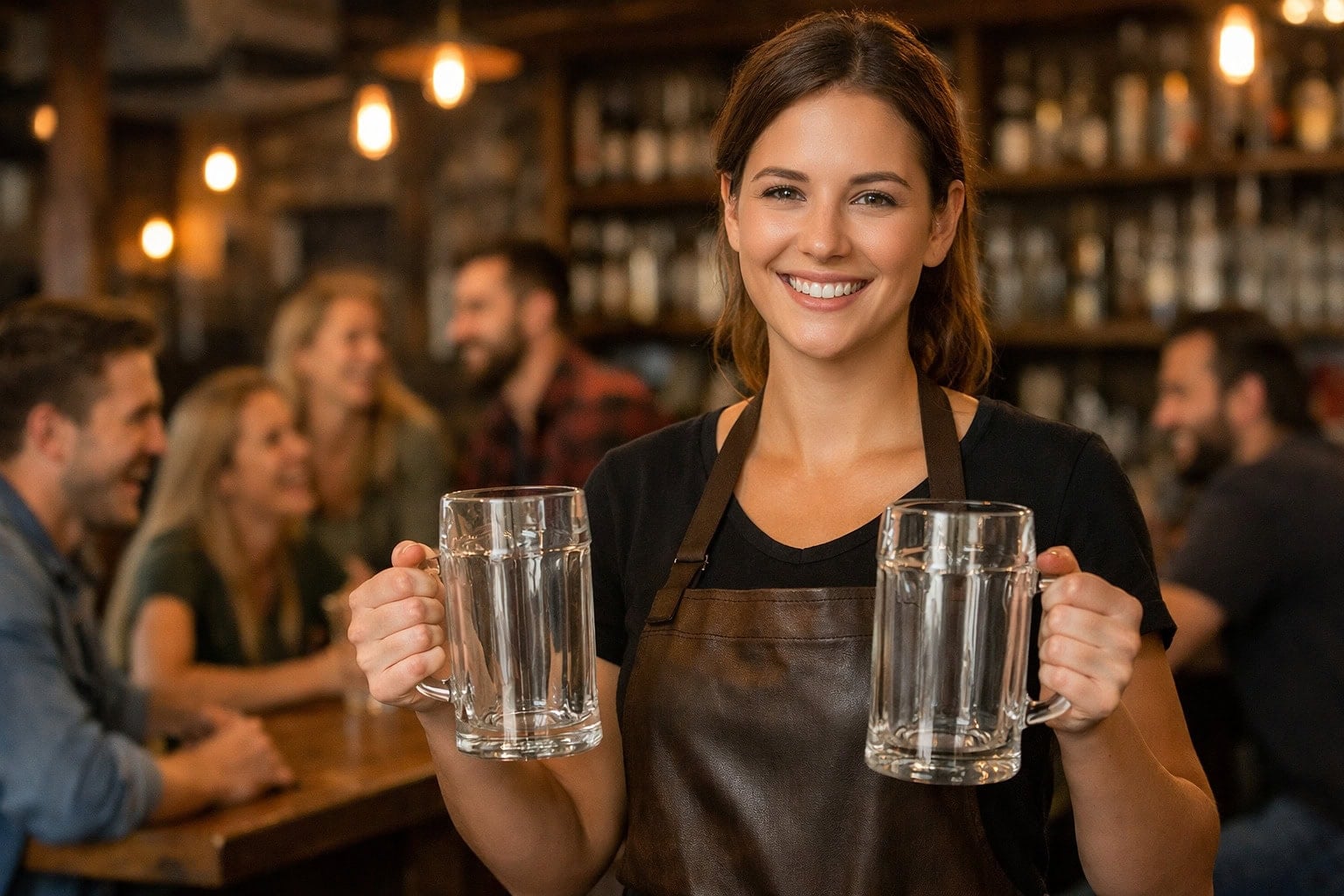čašníka, ľudia v kčme
