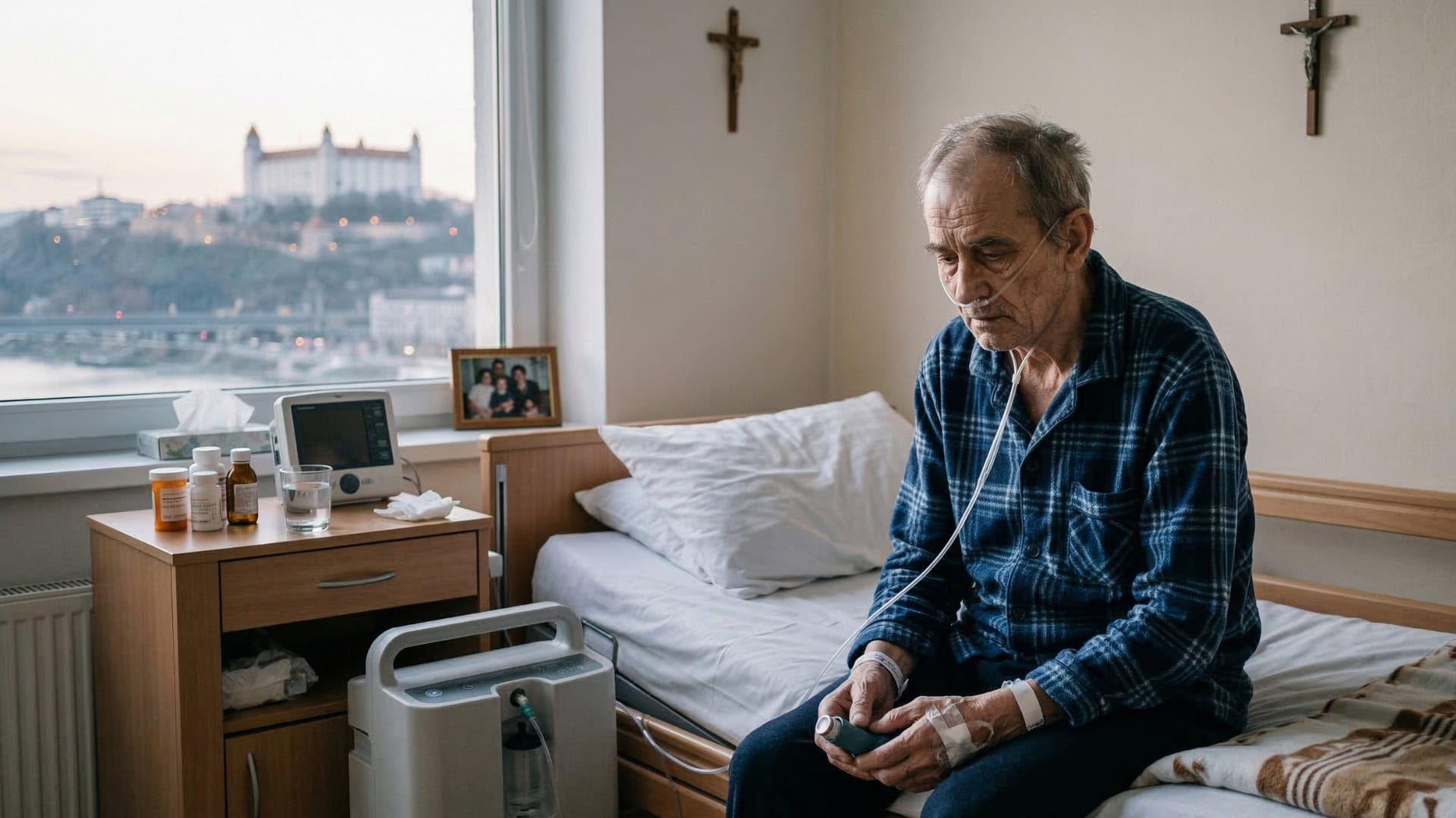 muž s rakovinou pľúc