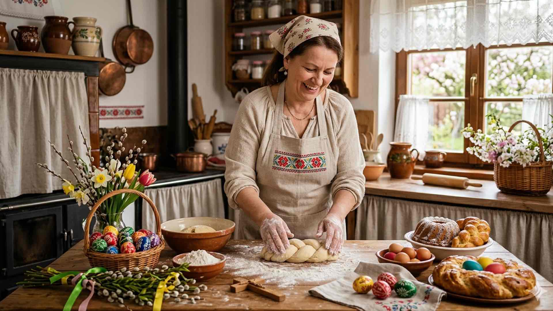 na snimke je velka noc v kuchyni