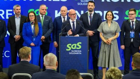 Na snímke predstavitelia strany SaS.