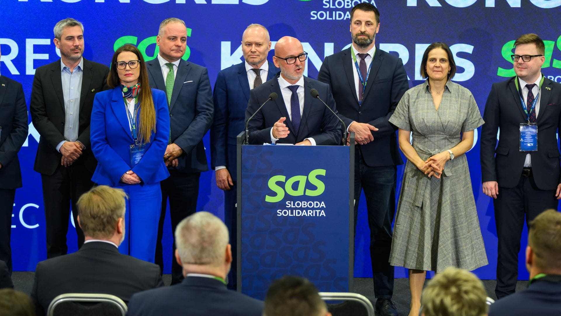 Na snímke predstavitelia strany SaS.