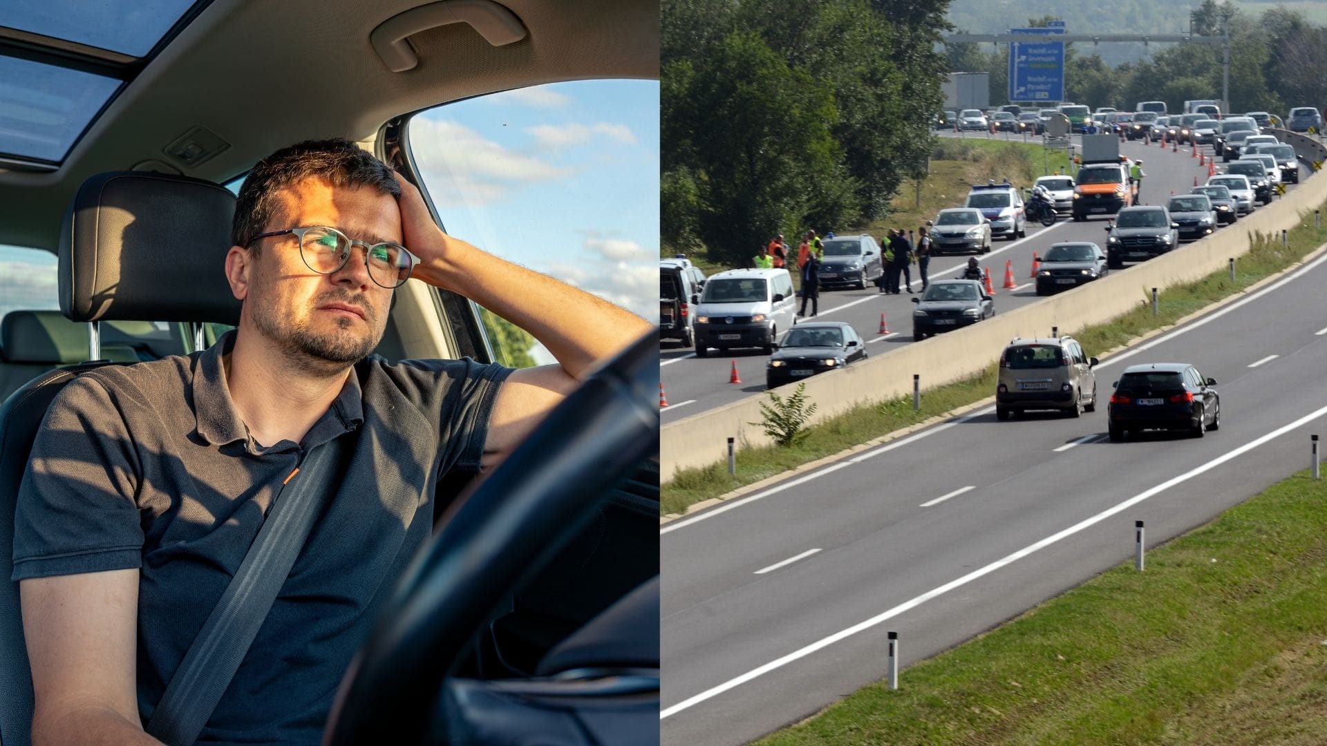 kolóny na diaľnici