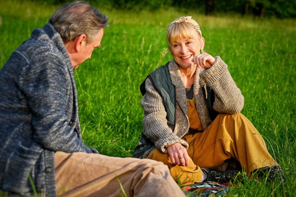 Dana Batulková a Ondřej Pavelka počas nakrúcania filmu Po večierke © Jana Lábrová