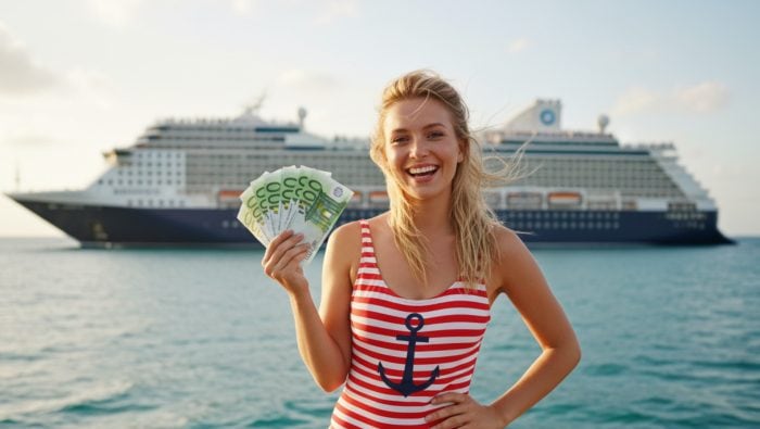 žena, peniaze, loď