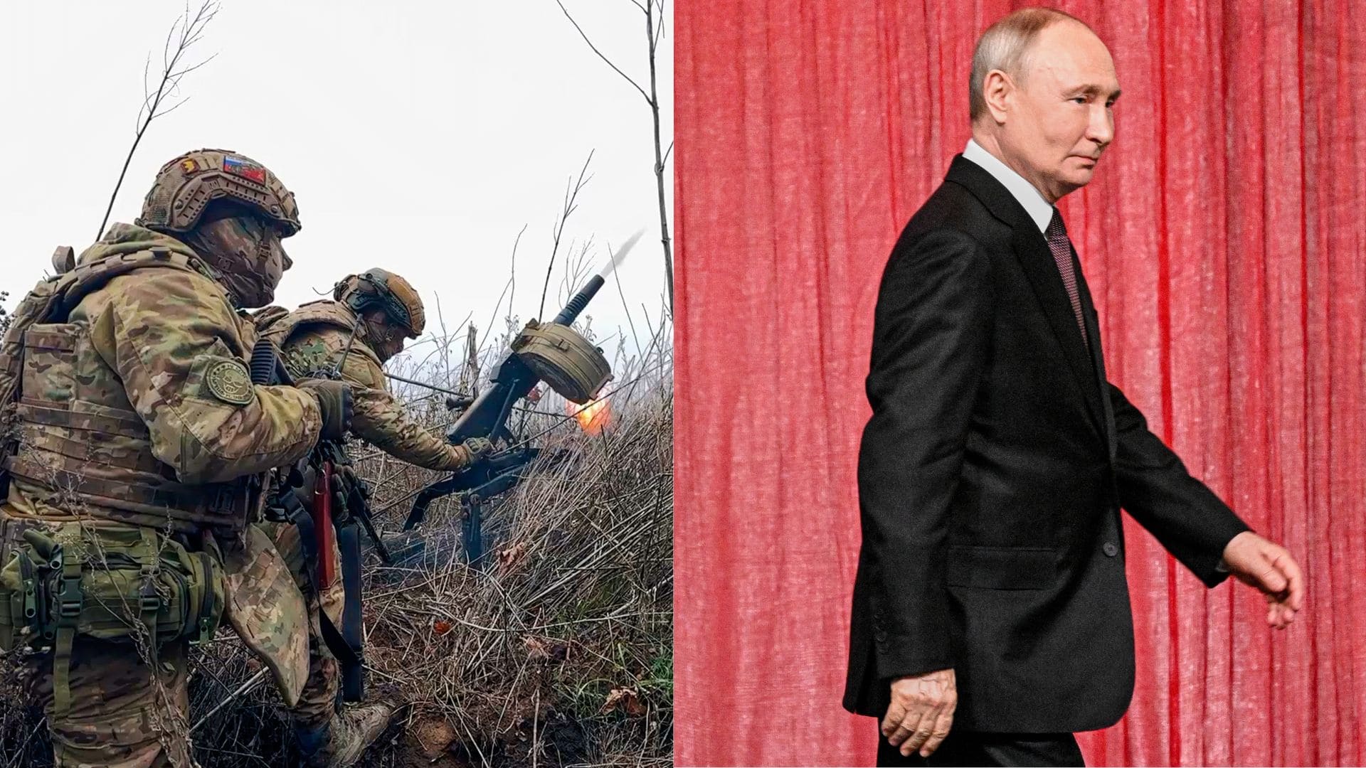 Ruskí vojaci a Putin