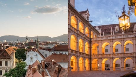 Na snímkach mesto Graz.