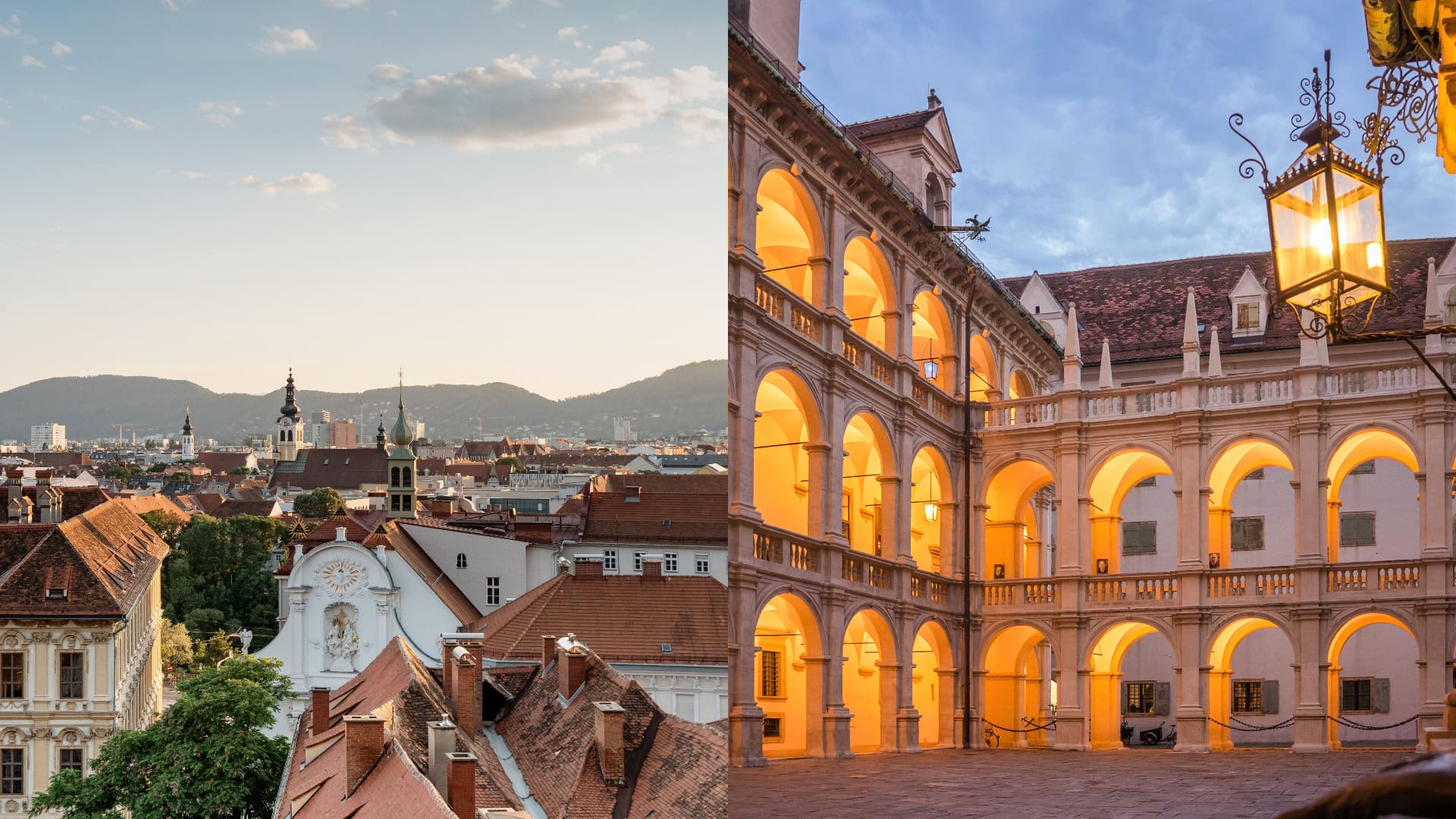 Na snímkach mesto Graz.