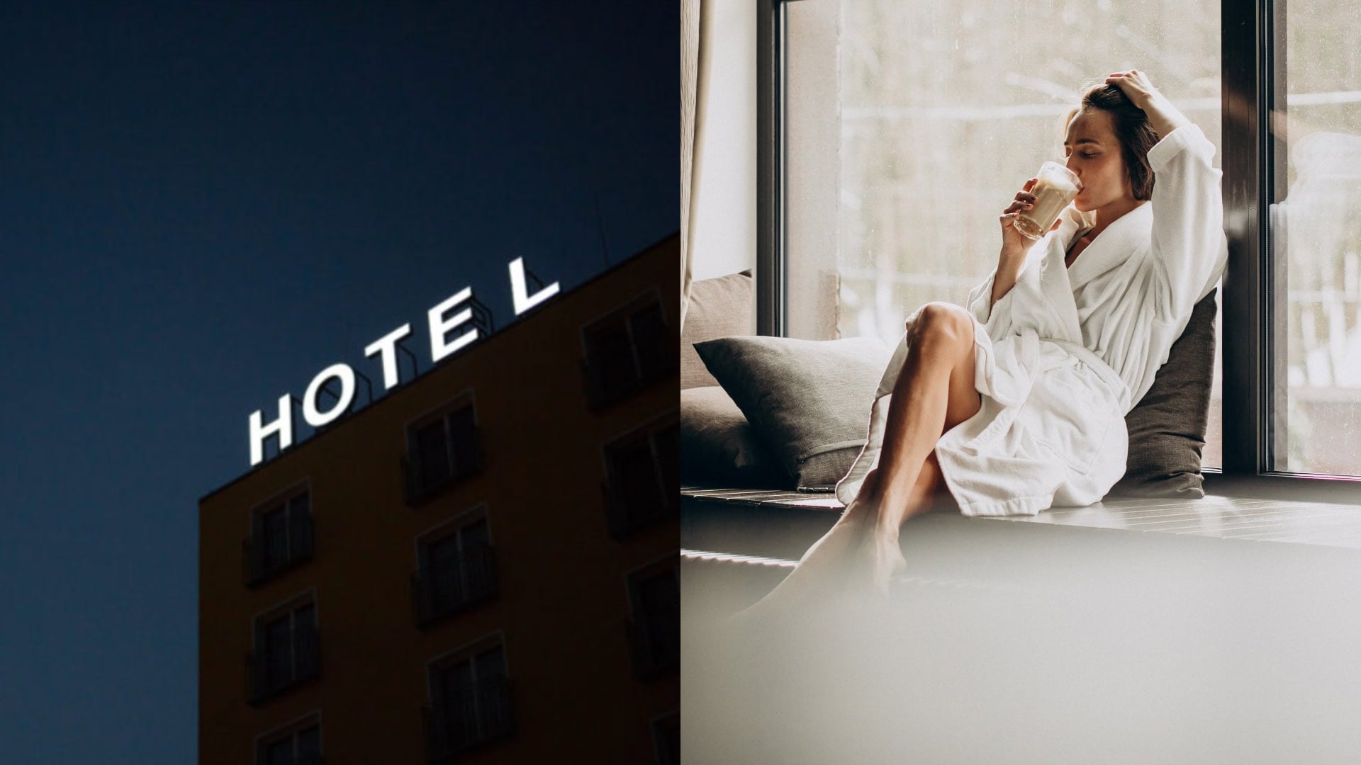 Na snímke hotel a žena v spa v hoteli.