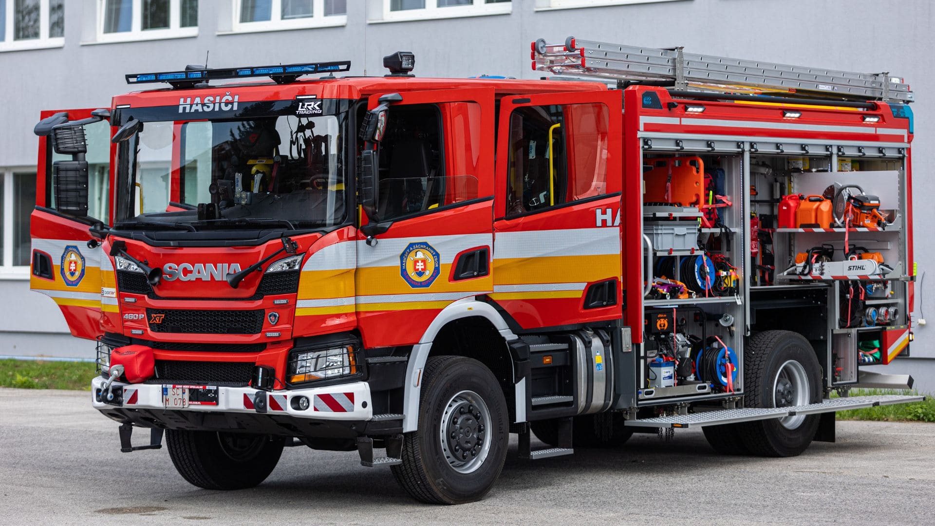 hasiči ilustračný obrázok