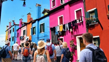 Turisti v Benátkach