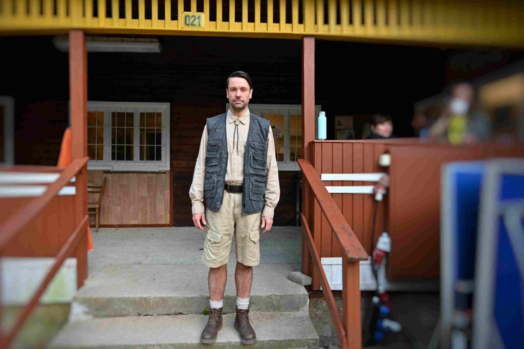 Václav Neužil počas nakrúcania filmu Po večierke © Jana Lábrová2