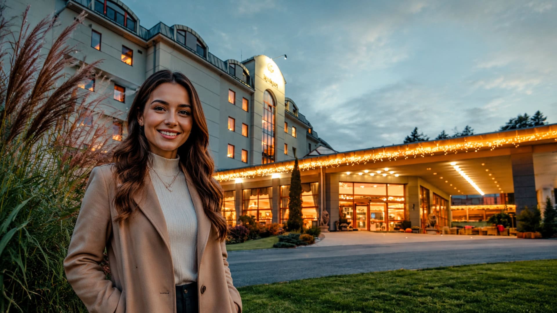 hotel, žena