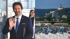 Na snímke minister obrany Robert Kaliňák a pohľad na festival Pohoda.