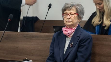 Na snímke Ľubica R. počas súdneho pojednávania na Špecializovanom trestnom súde (ŠTS) v Pezinku 12. apríla 2024.