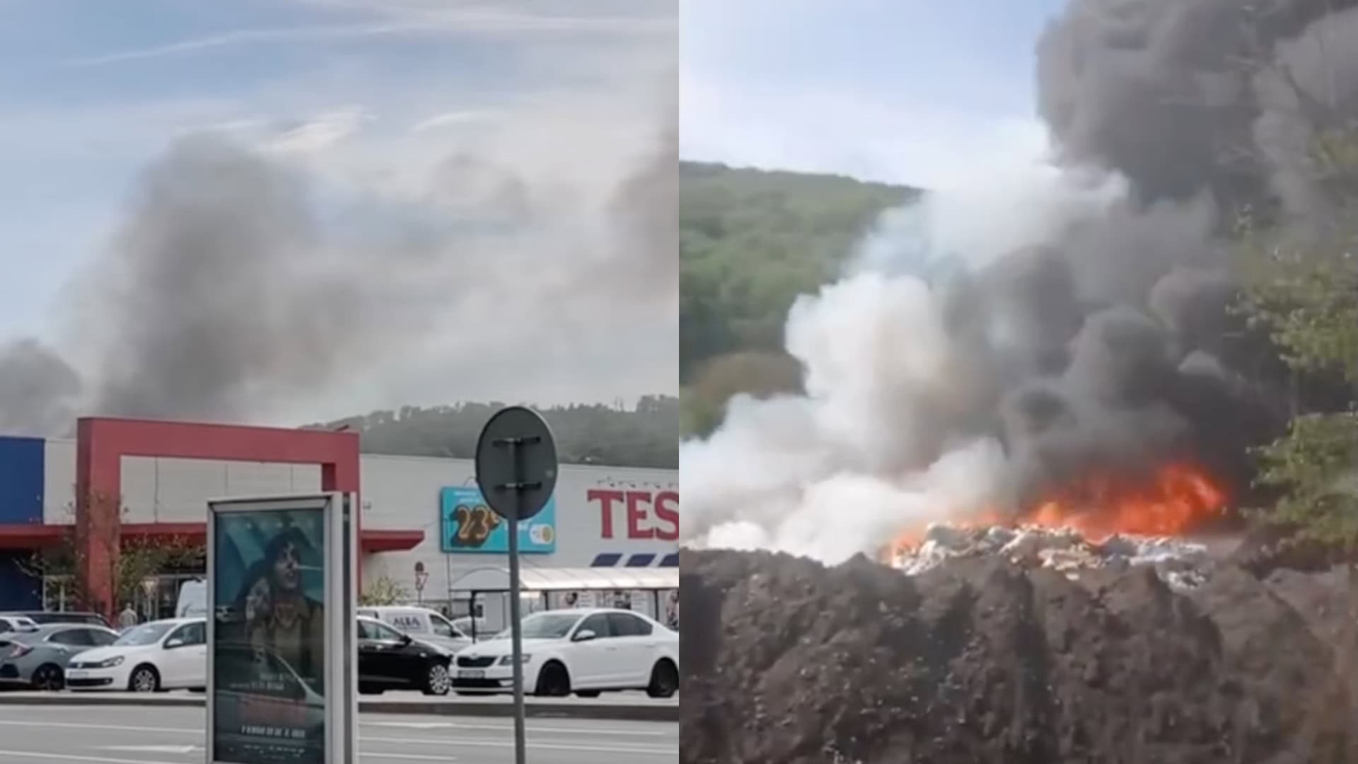 Na snímkach požiar pri Prešove.