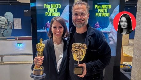 Na snímke Alžběta Karásková a Radovan Síbrt, českí koproducenti filmu Pán Nikto proti Putinovi