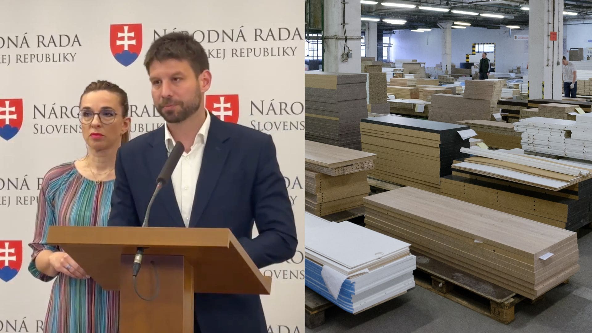 Na snímke tlačová konferencia Progresívneho Slovenska a Decodom