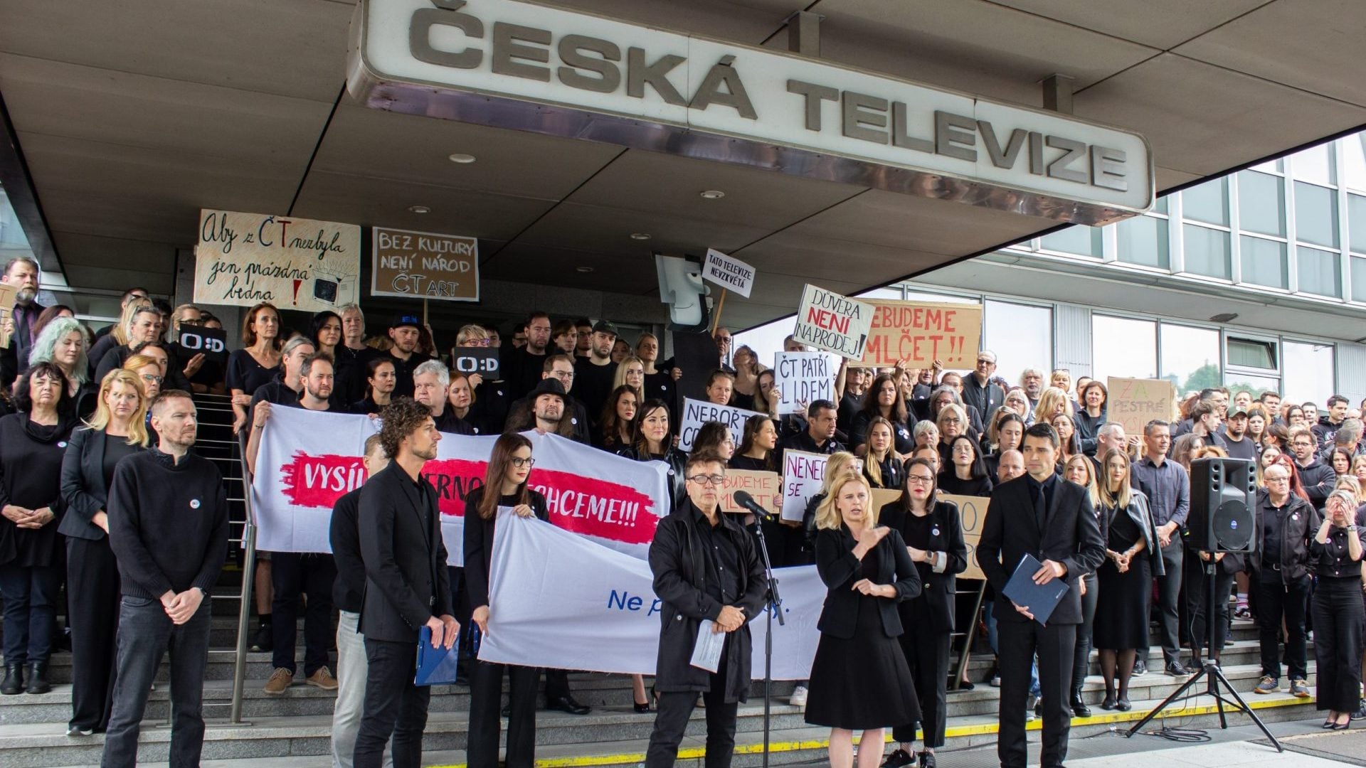 česká televizia protest
