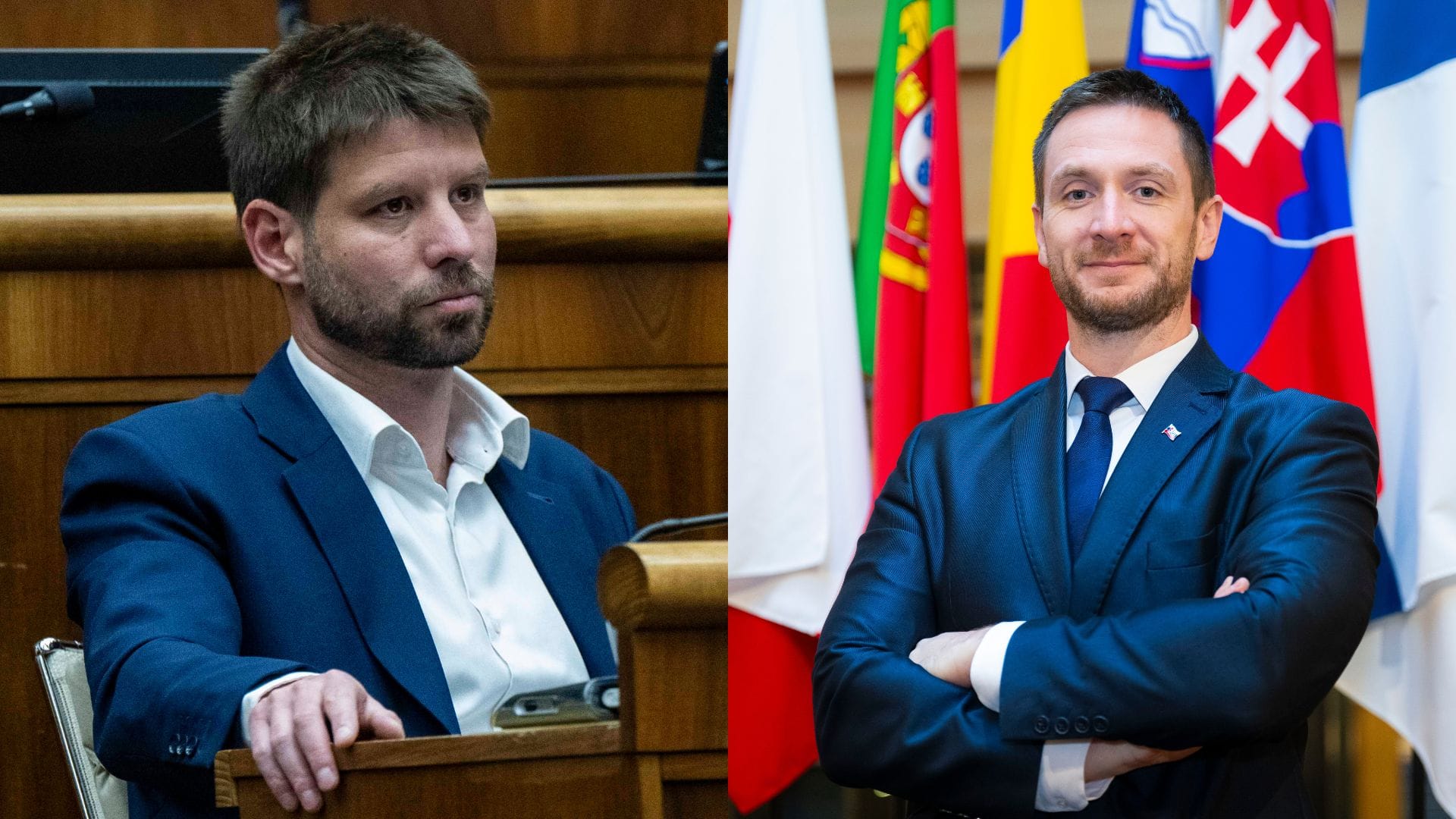 Michal Šimečka a Milan Uhrík