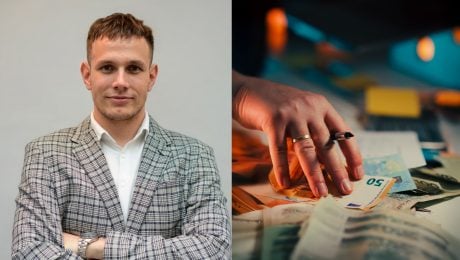 na snimke je analytik krisitian budinsky, vyplata, peniaze