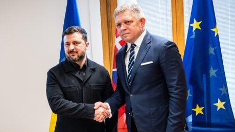 Na snímke Zelenskyj a Fico
