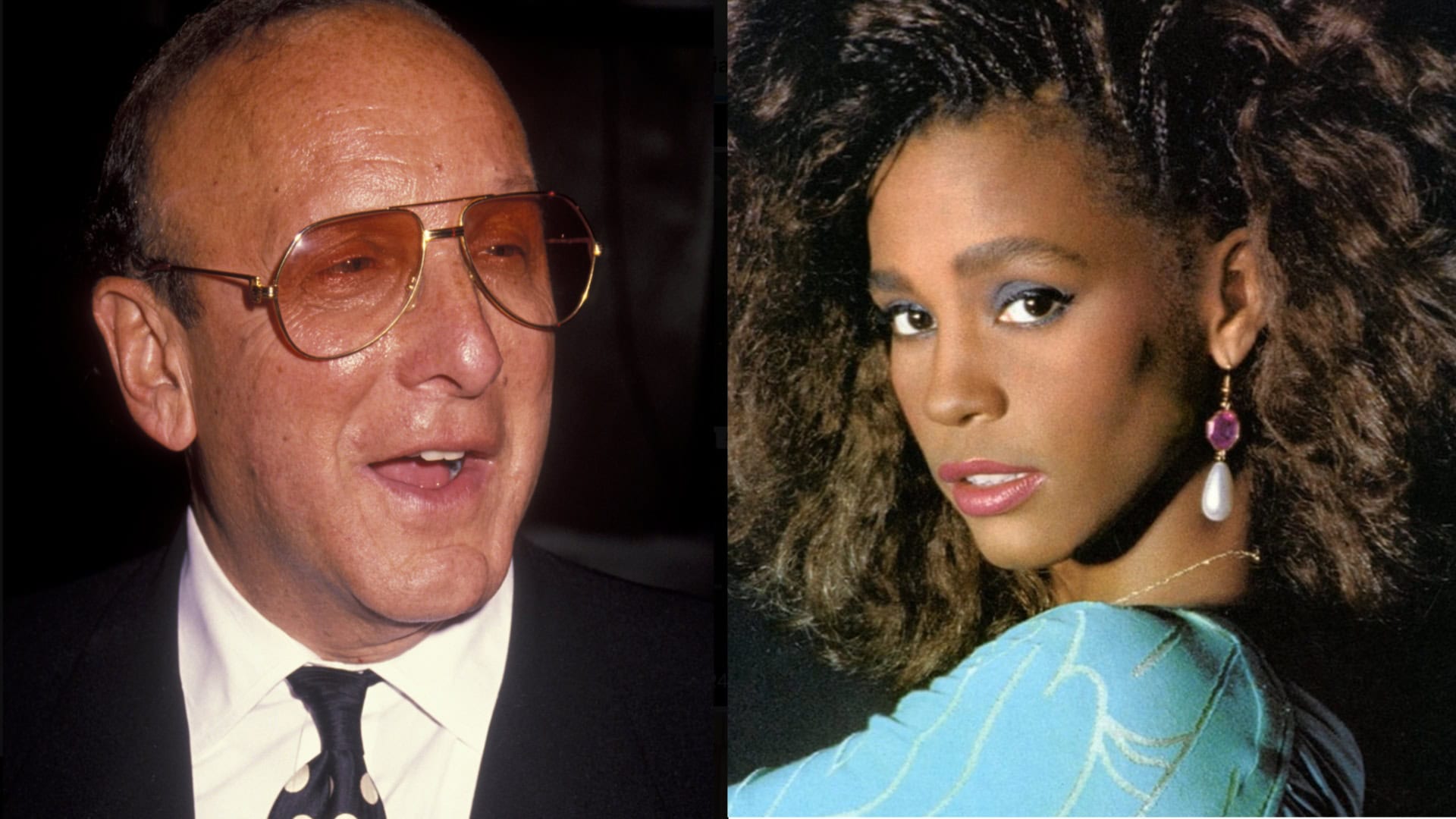 Na snímke Clive Davis a Whitney Houston