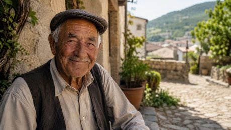 Blue Zones, dlhovekosť, starček na Sicílii