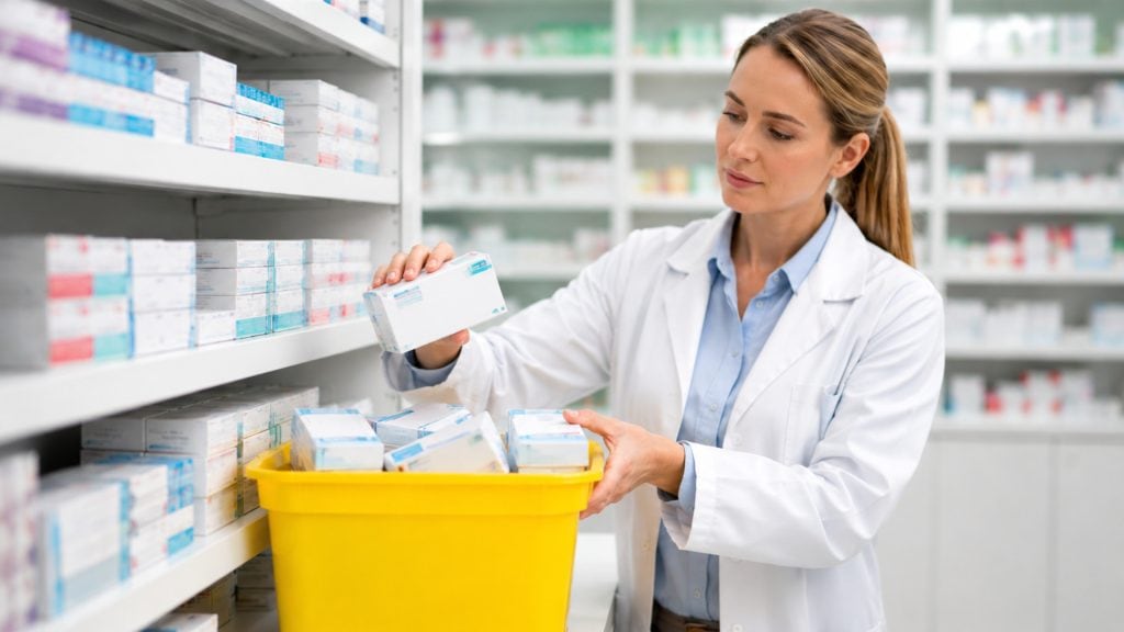 farmaceutka sťahuje liek