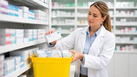 farmaceutka sťahuje liek