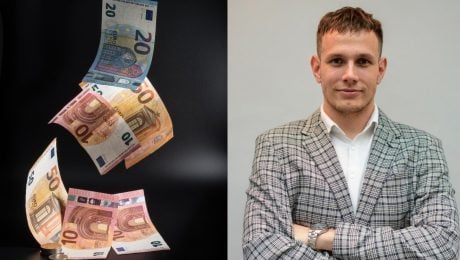 na snimke je kristian budinsky, vyplata, peniaze