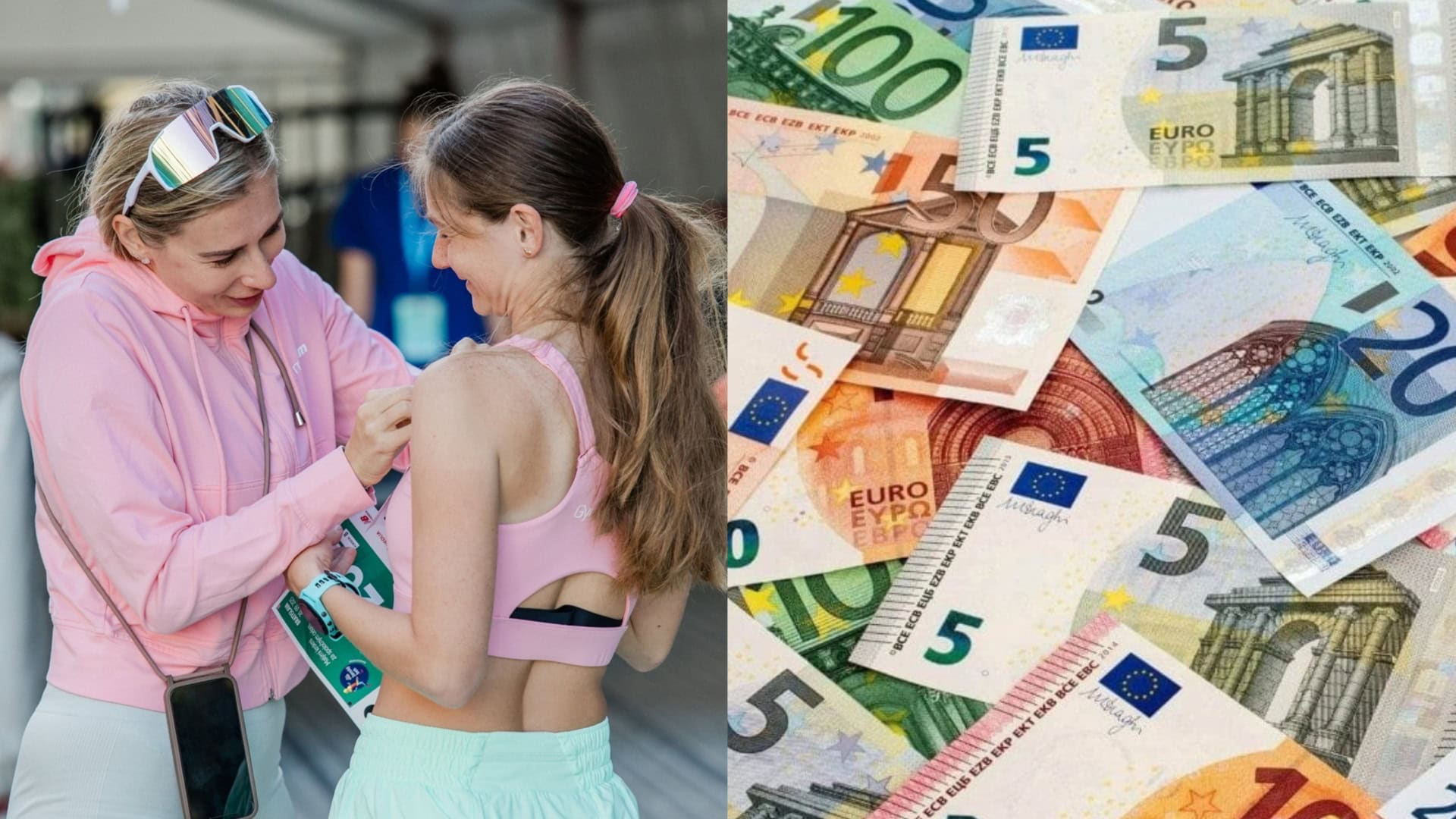 na snímkach 2 ženy a peniaze
